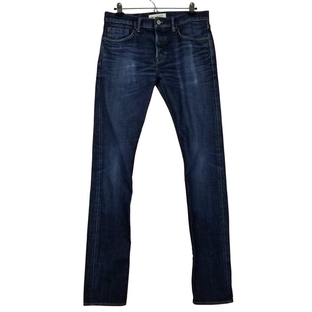 Gap 1969 Skinny Jeans Mens 32x36 Blue Kaihara Japanese Selvedge Stretch Denim